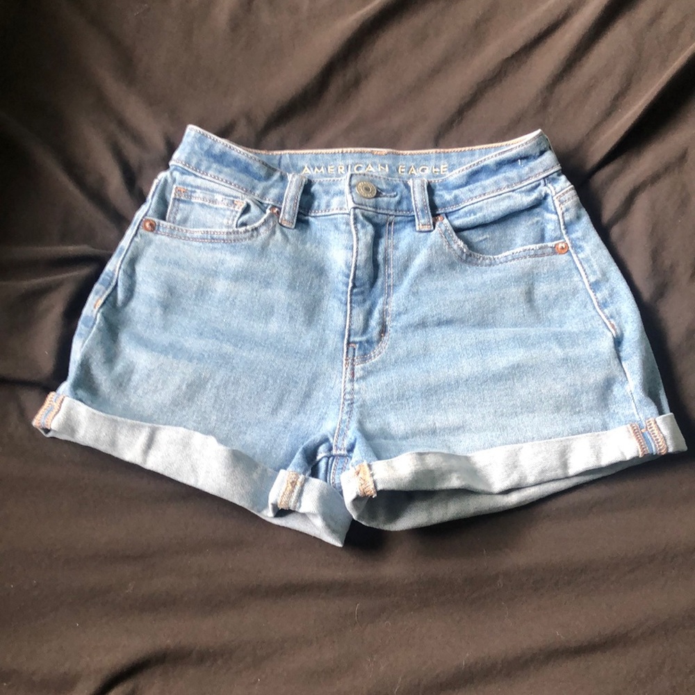 Girls Junior American Eagle Stretch Jean Shorts